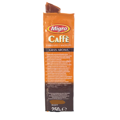 MIGRO GROUND COFFEE GR 250 GRAN AROMA X 20