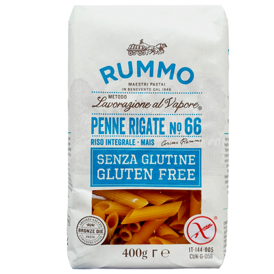 RUMMO PASTA GR 400 GLUTEN FREE PENNE RIGATE N 66 X 12