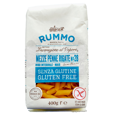 RUMMO PASTA GR 400 GLUTEN FREE MEZZE PENNE RIGATE N 28 X 12