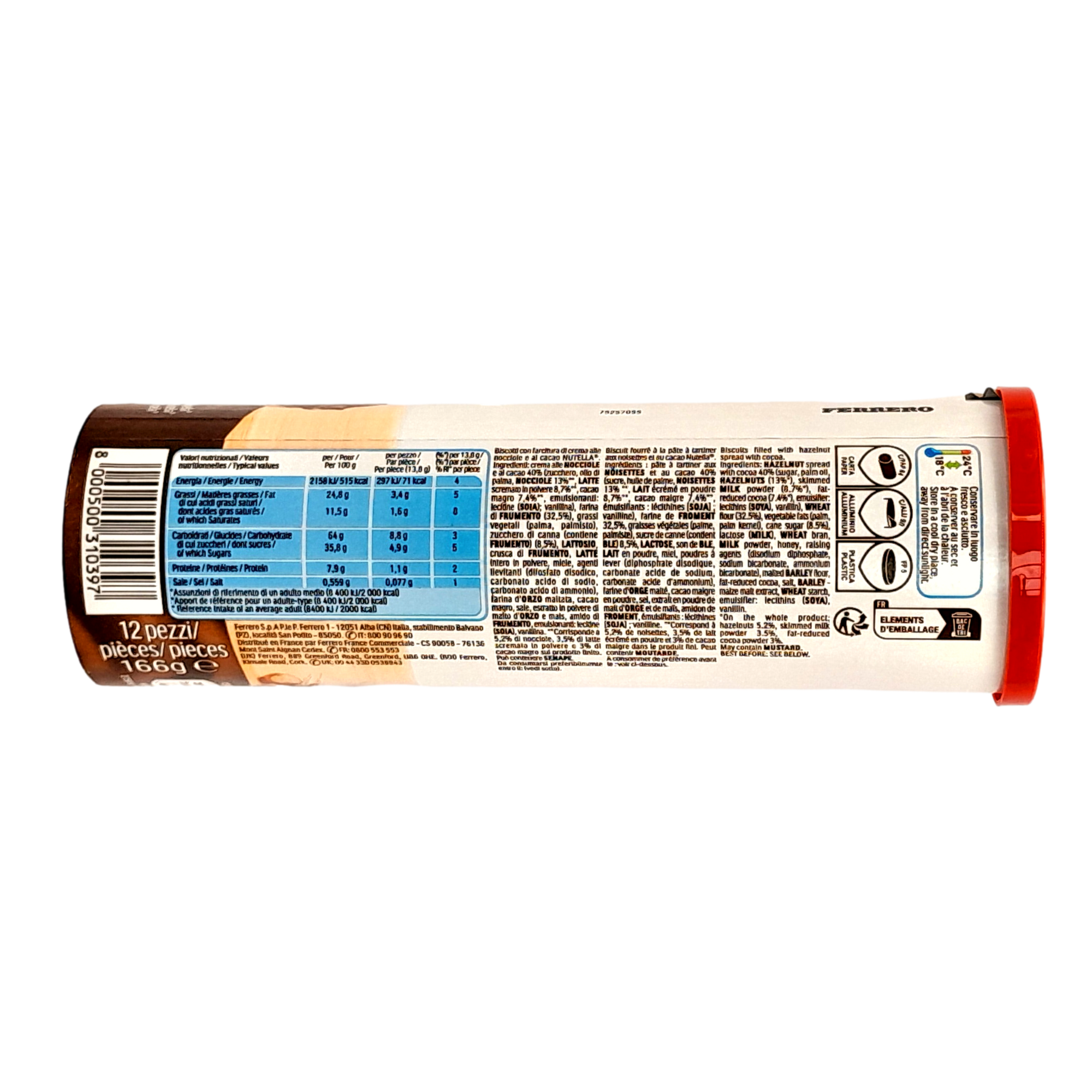 Nutella Biscuits Tube 166g European Import