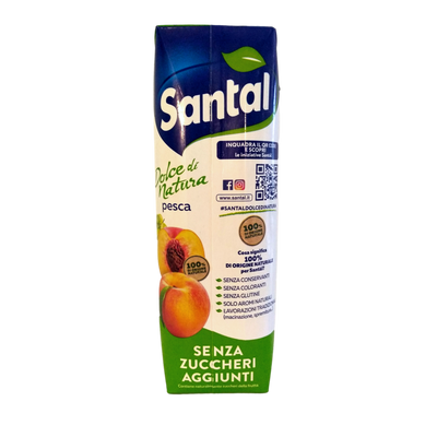 SANTAL FRUIT JUICE LT 1 PEACH NO ADDED SUGARS X 12