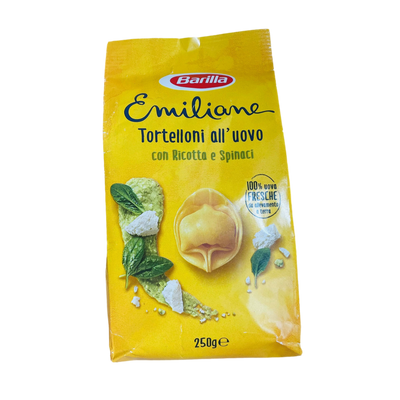 BARILLA PASTA GR 250 DRIED TORTELLONI WITH RICOTTA AND SPINACH X 10
