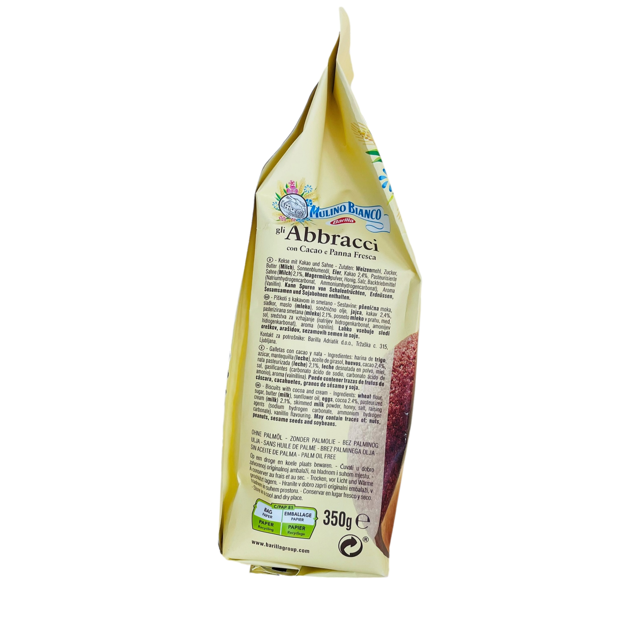 MULINO BIANCO COOKIES GR 350 ABBRACCI X 12