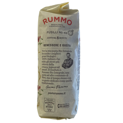 RUMMO PASTA GR 500 WHOLE WHEAT ORGANIC FUSILLI N 48 X 16