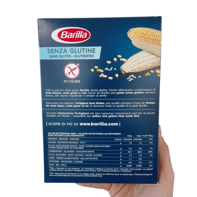 BARILLA PASTA GR 400 TORTIGLIONI GLUTEN FREE X 14